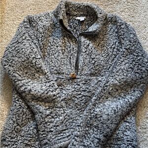 Cozy Gray Fleece Pullover